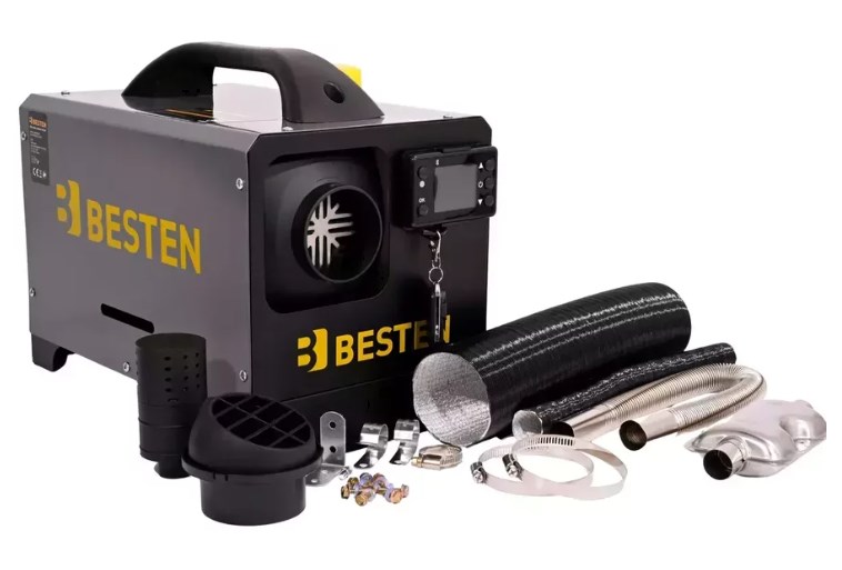 BESTEN Nagrzewnica olejowa Diesel 8 kW BE0002823 – profesjonalne ogrzewanie postojowe 12/24 V + 230 V